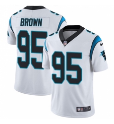 Youth Carolina Panthers #95 Derrick Brown White Stitched NFL Vapor Untouchable Limited Jersey