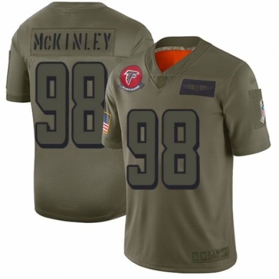 Men's Atlanta Falcons #98 Takkarist McKinley Limited Camo 2019 Salute to Service Football Jersey Men's Atlanta Falcons #98 Takkarist McKinley Limited Camo 2019 Salute to Service Football Jersey