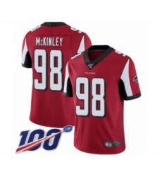 Men's Atlanta Falcons #98 Takkarist McKinley Red Team Color Vapor Untouchable Limited Player 100th Season Football Jersey Men's Atlanta Falcons #98 Takkarist McKinley Red Team Color Vapor Untouchable Limited Player 100th Season Football Jersey
