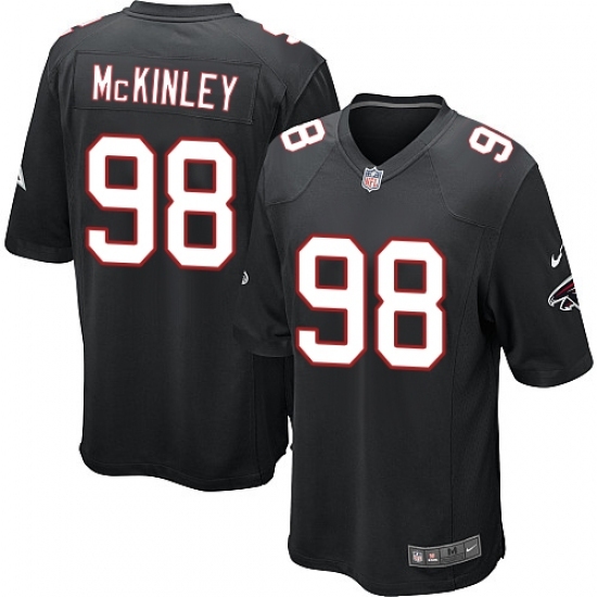 Men's Nike Atlanta Falcons #98 Takkarist McKinley Game Black Alternate NFL Jersey Men's Nike Atlanta Falcons #98 Takkarist McKinley Game Black Alternate NFL Jersey