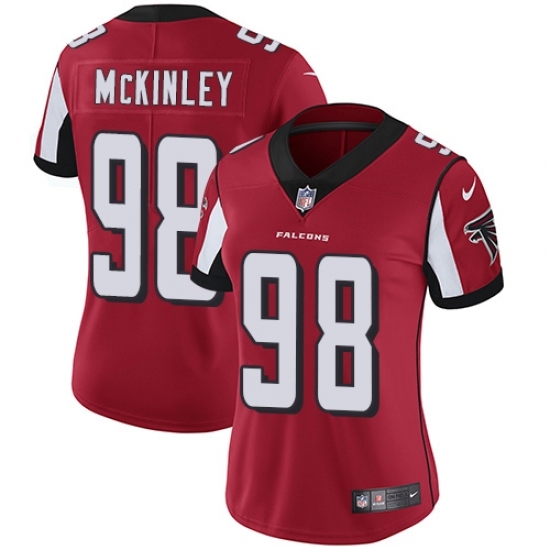 Women's Nike Atlanta Falcons #98 Takkarist McKinley Red Team Color Vapor Untouchable Limited Player NFL Jersey Women's Nike Atlanta Falcons #98 Takkarist McKinley Red Team Color Vapor Untouchable Limited Player NFL Jersey