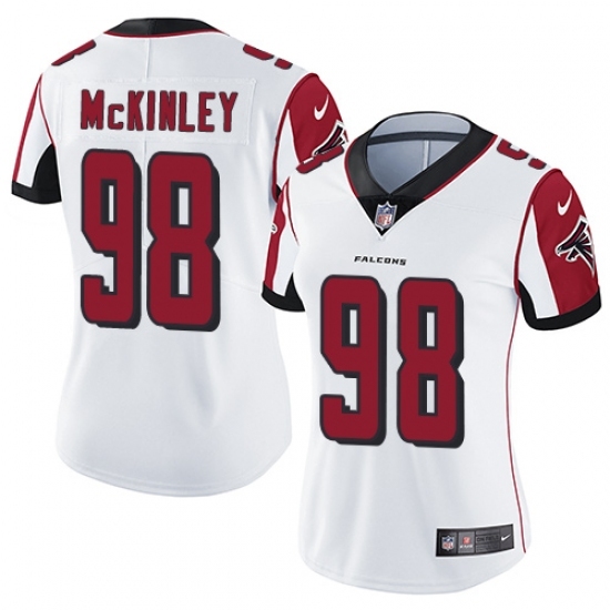 Women's Nike Atlanta Falcons #98 Takkarist McKinley White Vapor Untouchable Limited Player NFL Jersey Women's Nike Atlanta Falcons #98 Takkarist McKinley White Vapor Untouchable Limited Player NFL Jersey