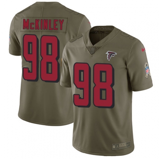 Youth Nike Atlanta Falcons #98 Takkarist McKinley Limited Olive 2017 Salute to Service NFL Jersey Youth Nike Atlanta Falcons #98 Takkarist McKinley Limited Olive 2017 Salute to Service NFL Jersey