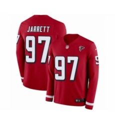 Men's Nike Atlanta Falcons #97 Grady Jarrett Limited Red Therma Long Sleeve NFL Jersey