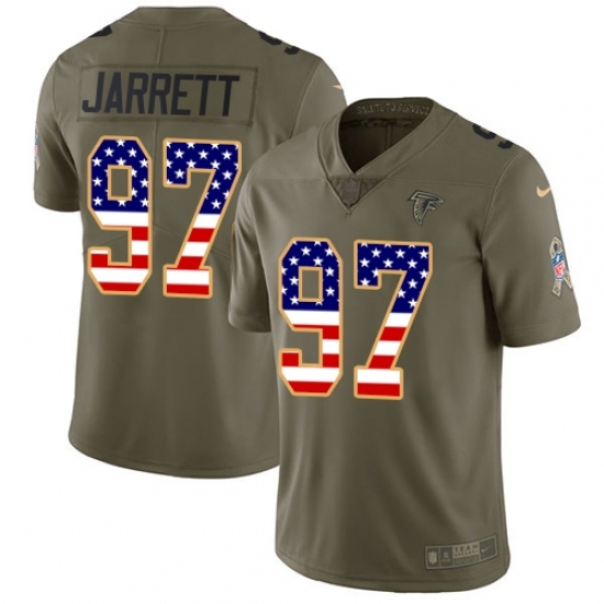Youth Nike Atlanta Falcons #97 Grady Jarrett Limited Olive/USA Flag 2017 Salute to Service NFL Jersey Youth Nike Atlanta Falcons #97 Grady Jarrett Limited Olive/USA Flag 2017 Salute to Service NFL Jersey