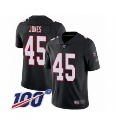 Men's Atlanta Falcons #45 Deion Jones Black Alternate Vapor Untouchable Limited Player 100th Season Football Jersey