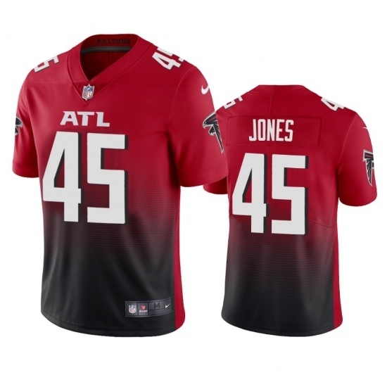 Nike Atlanta Falcons #45 Deion Jones Men's Red 2nd Alternate 2020 Vapor Untouchable Limited NFL Jersey Nike Atlanta Falcons #45 Deion Jones Men's Red 2nd Alternate 2020 Vapor Untouchable Limited NFL Jersey