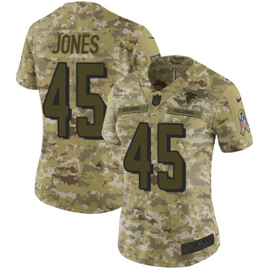 Women's Nike Atlanta Falcons #45 Deion Jones Limited Camo 2018 Salute to Service NFL Jersey Women's Nike Atlanta Falcons #45 Deion Jones Limited Camo 2018 Salute to Service NFL Jersey