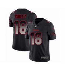Men's Atlanta Falcons #18 Calvin Ridley Limited Black Smoke Fashion Football Jersey