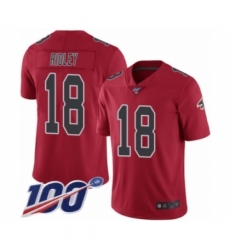 Men's Atlanta Falcons #18 Calvin Ridley Limited Red Rush Vapor Untouchable 100th Season Football Jersey Men's Atlanta Falcons #18 Calvin Ridley Limited Red Rush Vapor Untouchable 100th Season Football Jersey