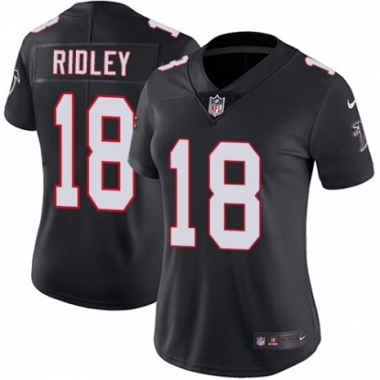 Women's Nike Atlanta Falcons #18 Calvin Ridley Black Alternate Vapor Untouchable Limited Player NFL Jersey Women's Nike Atlanta Falcons #18 Calvin Ridley Black Alternate Vapor Untouchable Limited Player NFL Jersey