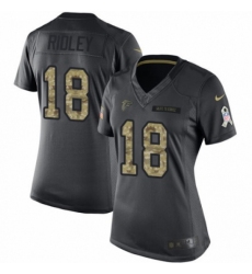 Women's Nike Atlanta Falcons #18 Calvin Ridley Limited Black 2016 Salute to Service NFL Jersey