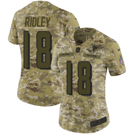Women's Nike Atlanta Falcons #18 Calvin Ridley Limited Camo 2018 Salute to Service NFL Jersey Women's Nike Atlanta Falcons #18 Calvin Ridley Limited Camo 2018 Salute to Service NFL Jersey