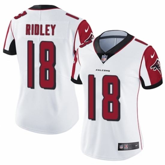 Women's Nike Atlanta Falcons #18 Calvin Ridley White Vapor Untouchable Limited Player NFL Jersey Women's Nike Atlanta Falcons #18 Calvin Ridley White Vapor Untouchable Limited Player NFL Jersey
