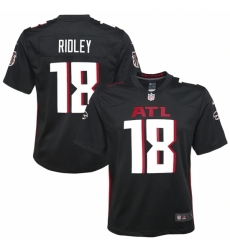 Youth Atlanta Falcons #18 Calvin Ridley Nike Black Player Game Jersey.webp
