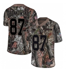 Men's Nike New England Patriots #87 Rob Gronkowski Camo Rush Realtree Limited NFL Jersey
