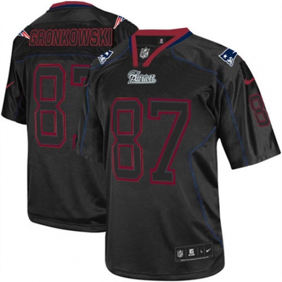Men's Nike New England Patriots #87 Rob Gronkowski Elite Lights Out Black NFL Jersey Men's Nike New England Patriots #87 Rob Gronkowski Elite Lights Out Black NFL Jersey