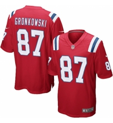 Men's Nike New England Patriots #87 Rob Gronkowski Game Red Alternate NFL Jersey