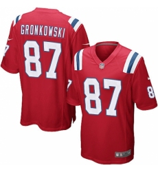 Men's Nike New England Patriots #87 Rob Gronkowski Game Red Alternate NFL Jersey Men's Nike New England Patriots #87 Rob Gronkowski Game Red Alternate NFL Jersey