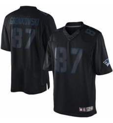 Men's Nike New England Patriots #87 Rob Gronkowski Limited Black Impact NFL Jersey