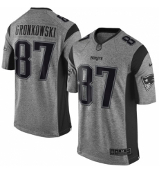 Men's Nike New England Patriots #87 Rob Gronkowski Limited Gray Gridiron NFL Jersey Men's Nike New England Patriots #87 Rob Gronkowski Limited Gray Gridiron NFL Jersey