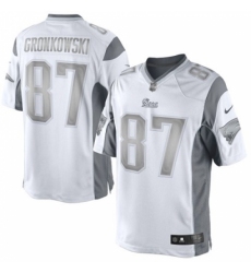 Men's Nike New England Patriots #87 Rob Gronkowski Limited White Platinum NFL Jersey Men's Nike New England Patriots #87 Rob Gronkowski Limited White Platinum NFL Jersey