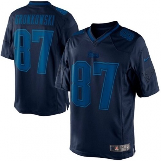 Men's Nike New England Patriots #87 Rob Gronkowski Navy Blue Drenched Limited NFL Jersey Men's Nike New England Patriots #87 Rob Gronkowski Navy Blue Drenched Limited NFL Jersey
