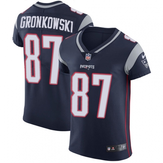 Men's Nike New England Patriots #87 Rob Gronkowski Navy Blue Team Color Vapor Untouchable Elite Player NFL Jersey Men's Nike New England Patriots #87 Rob Gronkowski Navy Blue Team Color Vapor Untouchable Elite Player NFL Jersey