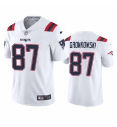 Nike New England Patriots #87 Rob Gronkowski Men's White 2020 Vapor Limited Jersey