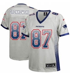 Women's Nike New England Patriots #87 Rob Gronkowski Elite Grey Drift Fashion NFL Jersey Women's Nike New England Patriots #87 Rob Gronkowski Elite Grey Drift Fashion NFL Jersey