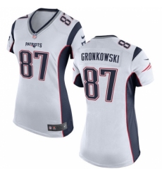 Women's Nike New England Patriots #87 Rob Gronkowski Game White NFL Jersey Women's Nike New England Patriots #87 Rob Gronkowski Game White NFL Jersey