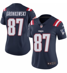 Women's Nike New England Patriots #87 Rob Gronkowski Limited Navy Blue Rush Vapor Untouchable NFL Jersey Women's Nike New England Patriots #87 Rob Gronkowski Limited Navy Blue Rush Vapor Untouchable NFL Jersey
