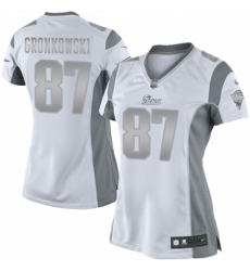 Women's Nike New England Patriots #87 Rob Gronkowski Limited White Platinum NFL Jersey Women's Nike New England Patriots #87 Rob Gronkowski Limited White Platinum NFL Jersey