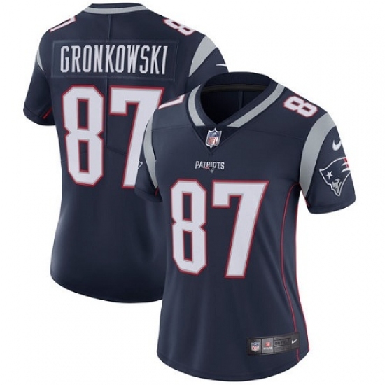 Women's Nike New England Patriots #87 Rob Gronkowski Navy Blue Team Color Vapor Untouchable Limited Player NFL Jersey Women's Nike New England Patriots #87 Rob Gronkowski Navy Blue Team Color Vapor Untouchable Limited Player NFL Jersey