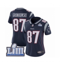Women's Nike New England Patriots #87 Rob Gronkowski Navy Blue Team Color Vapor Untouchable Limited Player Super Bowl LIII Bound NFL Jersey