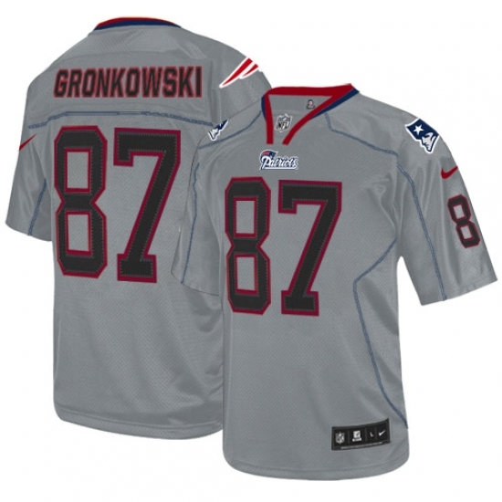 Youth Nike New England Patriots #87 Rob Gronkowski Elite Lights Out Grey NFL Jersey Youth Nike New England Patriots #87 Rob Gronkowski Elite Lights Out Grey NFL Jersey