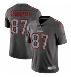 Youth Nike New England Patriots #87 Rob Gronkowski Gray Static Untouchable Limited NFL Jersey
