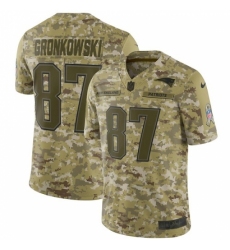 Youth Nike New England Patriots #87 Rob Gronkowski Limited Camo 2018 Salute to Service NFL Jersey