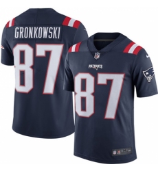 Youth Nike New England Patriots #87 Rob Gronkowski Limited Navy Blue Rush Vapor Untouchable NFL Jersey