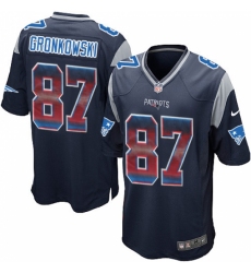 Youth Nike New England Patriots #87 Rob Gronkowski Limited Navy Blue Strobe NFL Jersey Youth Nike New England Patriots #87 Rob Gronkowski Limited Navy Blue Strobe NFL Jersey