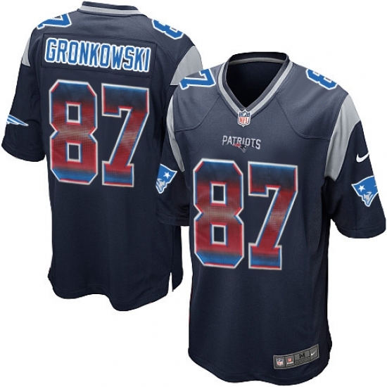 Youth Nike New England Patriots #87 Rob Gronkowski Limited Navy Blue Strobe NFL Jersey Youth Nike New England Patriots #87 Rob Gronkowski Limited Navy Blue Strobe NFL Jersey