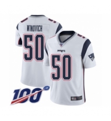 Youth New England Patriots #50 Chase Winovich White Vapor Untouchable Limited Player 100th Season Football Jersey Youth New England Patriots #50 Chase Winovich White Vapor Untouchable Limited Player 100th Season Football Jersey