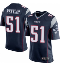 Men's Nike New England Patriots #51 Ja'Whaun Bentley Game Navy Blue Team Color NFL Jersey