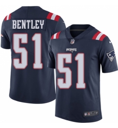Men's Nike New England Patriots #51 Ja'Whaun Bentley Limited Navy Blue Rush Vapor Untouchable NFL Jersey