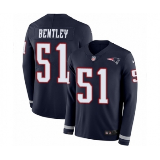 Men's Nike New England Patriots #51 Ja'Whaun Bentley Limited Navy Blue Therma Long Sleeve NFL Jersey Men's Nike New England Patriots #51 Ja'Whaun Bentley Limited Navy Blue Therma Long Sleeve NFL Jersey