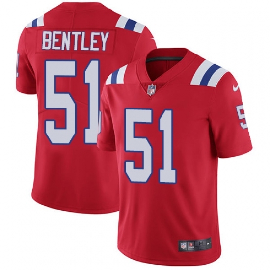Men's Nike New England Patriots #51 Ja'Whaun Bentley Red Alternate Vapor Untouchable Limited Player NFL Jersey Men's Nike New England Patriots #51 Ja'Whaun Bentley Red Alternate Vapor Untouchable Limited Player NFL Jersey
