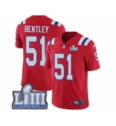 Men's Nike New England Patriots #51 Ja'Whaun Bentley Red Alternate Vapor Untouchable Limited Player Super Bowl LIII Bound NFL Jersey