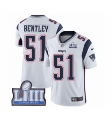Men's Nike New England Patriots #51 Ja'Whaun Bentley White Vapor Untouchable Limited Player Super Bowl LIII Bound NFL Jersey Men's Nike New England Patriots #51 Ja'Whaun Bentley White Vapor Untouchable Limited Player Super Bowl LIII Bound NFL Jersey