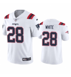 Nike New England Patriots #28 James White Men's White 2020 Vapor Limited Jersey Nike New England Patriots #28 James White Men's White 2020 Vapor Limited Jersey