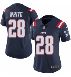 Women's Nike New England Patriots #28 James White Limited Navy Blue Rush Vapor Untouchable NFL Jersey Women's Nike New England Patriots #28 James White Limited Navy Blue Rush Vapor Untouchable NFL Jersey